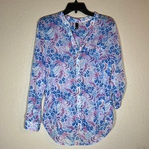 Kut from the Kloth Floral Sheer Top Small